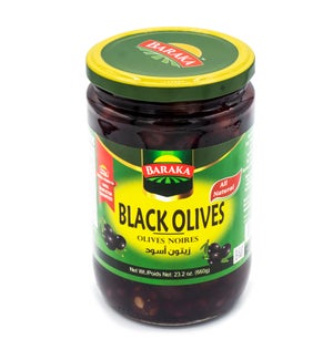 Olives Black Jars "Baraka" 660 g x 12